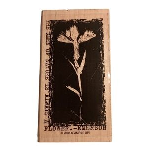 Stampin' Up!‎ Flower Rubber Stamp Emerson Nature Quote Crafting Card Making